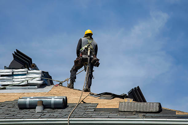 Professional Gutter Installation technician working in Hobart, IN
